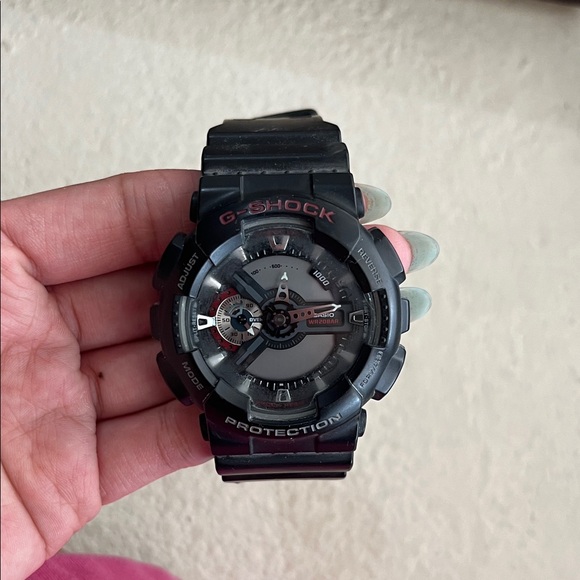 G-Shock Black and Gray Watch with Red Details - Picture 1 of 2